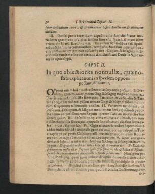 Caput II. In quo obiectiones nonnullae, quae nostrae explicationi in speciem opponi possunt, diluuntur.