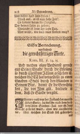 11. Betrachtung: Die gerechtfertigte Seele