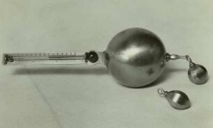 Solwaage mit Thermometer : Technikgeschichte | Grundlagen der Technik, Wissenschaft und Kultur | Geräte, Werkzeuge | Wissenschaftliche Instrumente