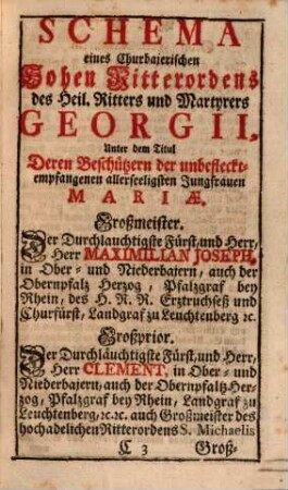 Churbajerischer Hof- und Staats-Calender. 1766