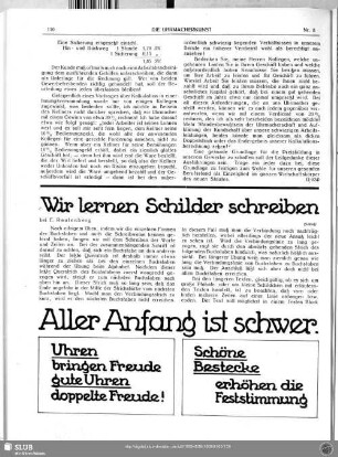 Wir lernen Schilder schreiben (Schluß)