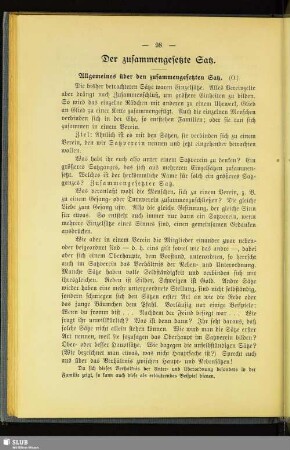 Der zusammengesetzte Satz