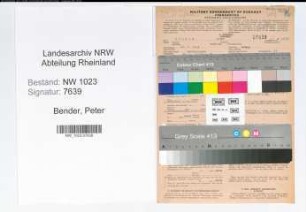 Entnazifizierung Peter Bender , geb. 25.08.1904 (Polizeibeamter)