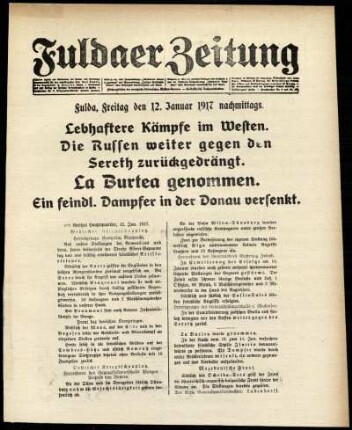 Ausgabe vom Freitag, den 12. Januar 1917.