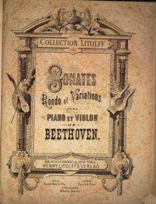 Sonates, rondo et variations pour piano et violon