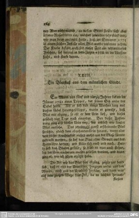 XXIII. Ein Blutfluß aus dem männlichen Gliede