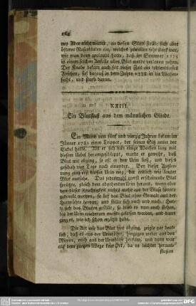 XXIII. Ein Blutfluß aus dem männlichen Gliede