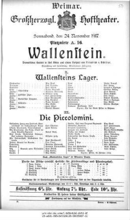 Wallenstein [Wallensteins Lager; Die Piccolomini]