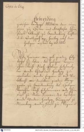 Kurfürst Hermann IV. von Köln und Vormund Landgraf Wilhelms III. von Hessen und Kurfürst Albrecht Achilles von Brandenburg vereinbaren die Ehe zwischen Markgräfin Anastasia von Brandenburg und Landgraf Wilhelm III.