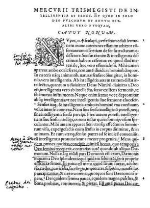 Mercurii Trismegisti De Intelligentia Et Sensu ... Caput Nonum