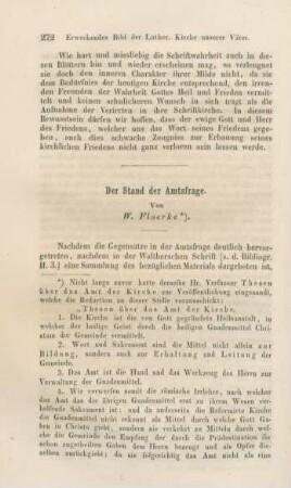 272-279 Der Stand der Amtsfrage
