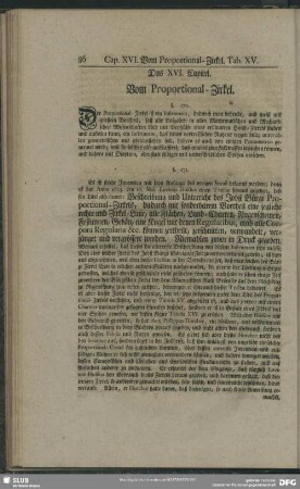 Das XVI. Capitel. Vom Proportional-Zirkel