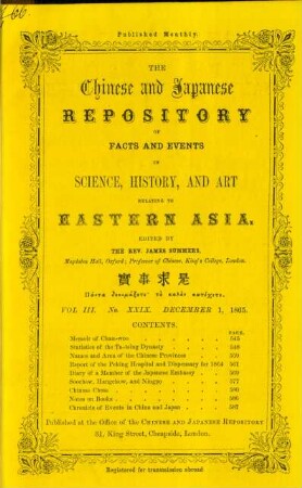 Vol. III. No. XXIX, December 1, 1865