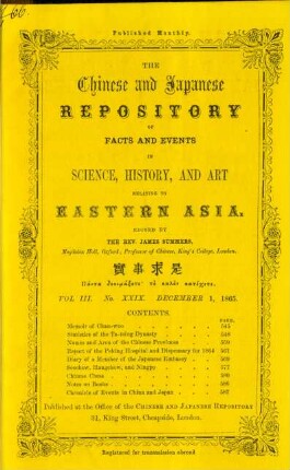 Vol. III. No. XXIX, December 1, 1865