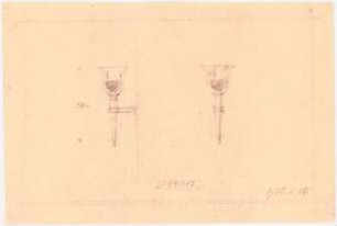 Villa von der Heydt, Berlin-Tiergarten Umbau: Wandleuchte: Ansichten 1:10