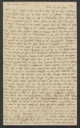 Brief an Fanny Hensel : 16.05.1836
