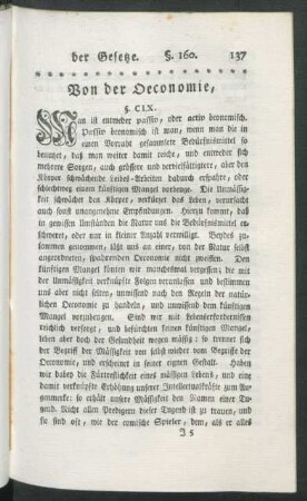 Von der Oeconomie,.