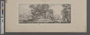 [Kapelle in einer Flußlandschaft]