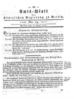 No. 24, 21. Juni 1820