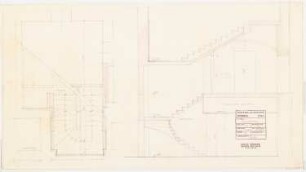 Park Hotel, Posen: Kellertreppe: Grundriss, Schnitt 1:20