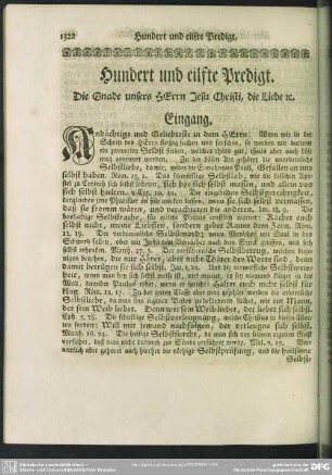 Hundert und eilfte Predigt
