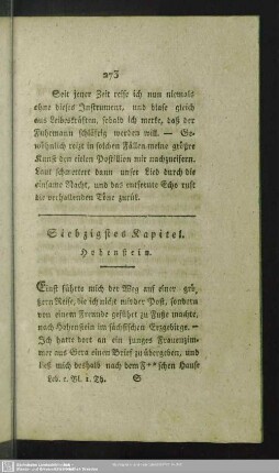 Siebzigstes Kapitel. Hohenstein