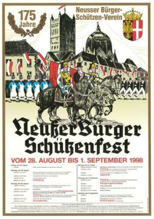 Festplakat Neusser Schützenfest von 1998