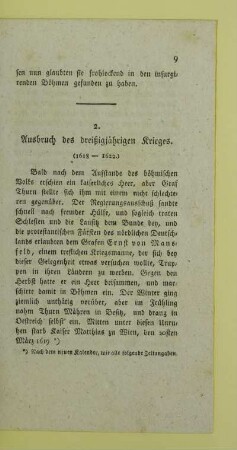 2. Ausbruch des dreißigjährigen Krieges. (1618 - 1622.)