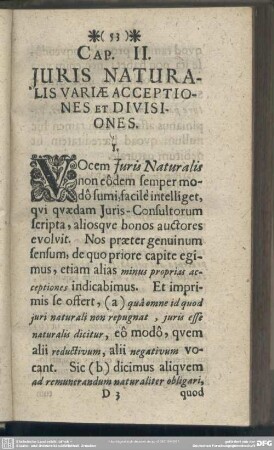 Cap. II. Iuris Naturalis Variae Acceptiones Et Divisiones