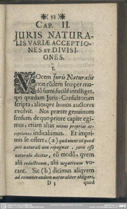 Cap. II. Iuris Naturalis Variae Acceptiones Et Divisiones