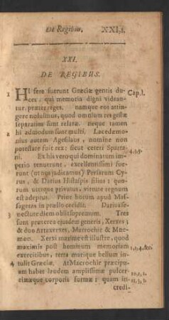 XXI. De Regibus.