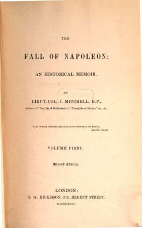 The fall of Napoleon : an historical memoir, 1