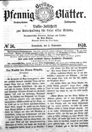 No. 36, Sonnabend, den 3. September