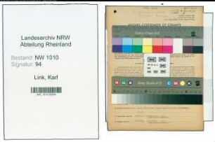 Entnazifizierung Karl Link , geb. 23.07.1900 (Apotheker)