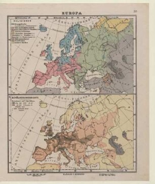 Europa. Bevölkerungsdichte