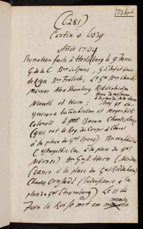 6281-6318, 23. Sept. 1796 Contin. v. 6039 Annee 1704 - Der Tag des 5. u. 6. Octobers 1795...