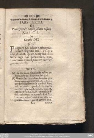 Pars Tertia De Principiis & Causis salutis nostrae