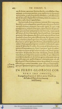 In Feriis Corporis Iesu Christi