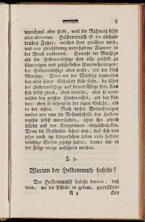 §. 3. Worinn der Heldenmuth bestehe?