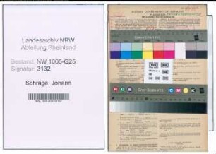 Entnazifizierung Johann Schrage , geb. 10.05.1888 (Lebensmittelhaendler)