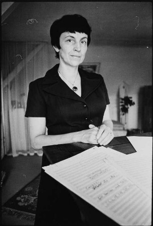 Die Komponistin Ruth Zechlin, aufgenommen in Berlin-Buch