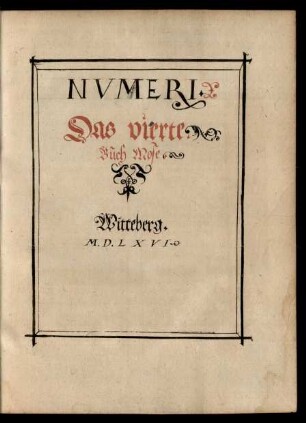 Numeri. Das vierte Buch Mose.