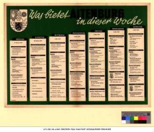 Originaltitel: Was bietet Altenburg in dieser Woche 27. Februar bis 5. März 1950