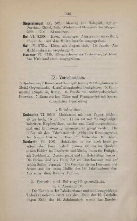 2. Rauch- und Schnupf-Gegenstände. S. a. Abschnitt IV