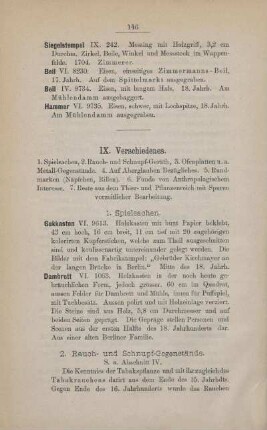 2. Rauch- und Schnupf-Gegenstände. S. a. Abschnitt IV
