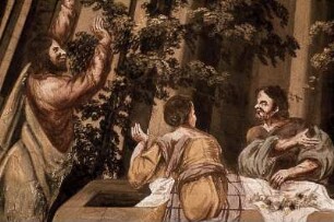 Die Jünger am Grabe der Maria mit dem ungläubigen Thomas