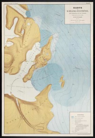 Karte der Karajak - Eisströme, 1:1 50 000, 1893
