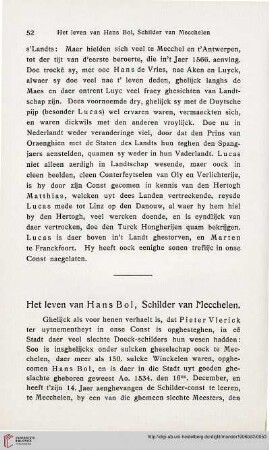 Het leven van Hans Bol, Schilder van Mecchelen
