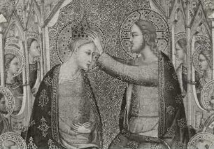 Krönung Marias mit Engeln und Heiligen