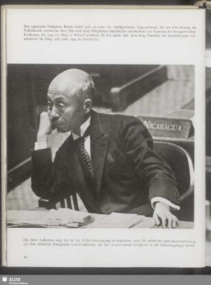 Der japanische Delegierte Baron Adatci